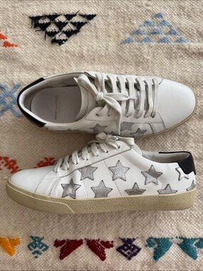 Saint Laurent Court Classic Star Sneakers size 40